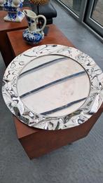 Alessie groot dienblad schaal rvs geschulpte rand, Verzenden, Rond, Metaal