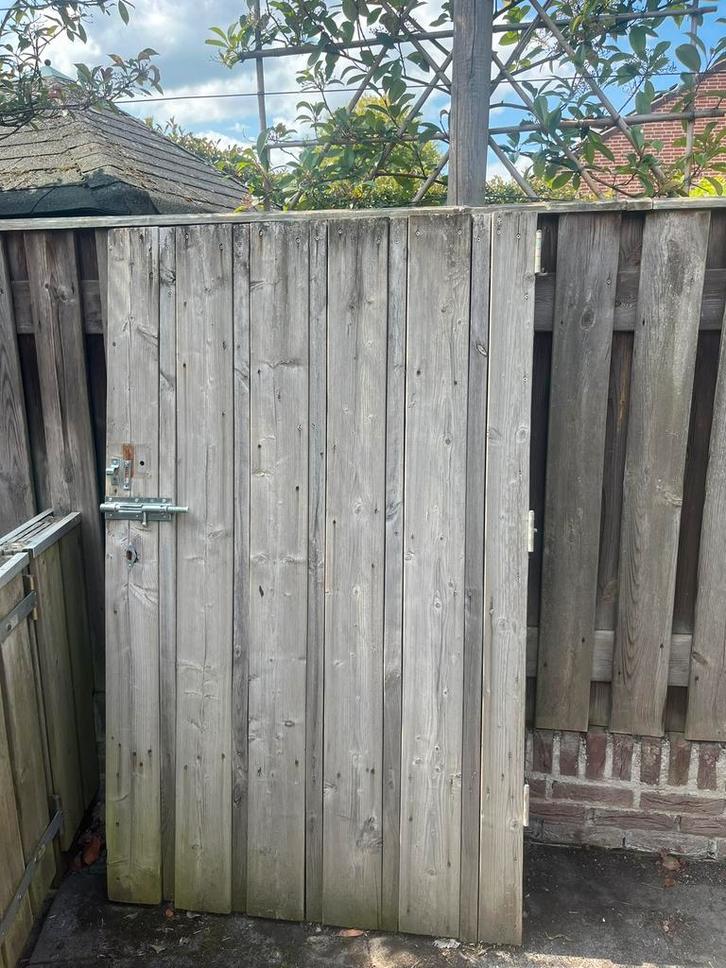 Tuinpoort, Tuin en Terras, Schuttingen, Zo goed als nieuw, Hout, 1 tot 2 meter, Minder dan 3 meter, Ophalen