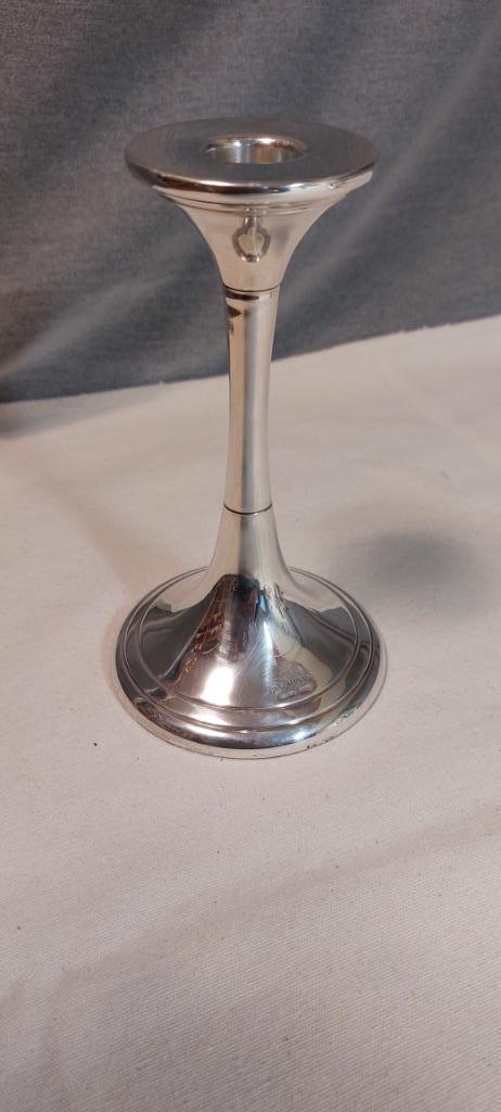 Eugenio Stancampiano tulp kandelaar 925, Huis en Inrichting, Woonaccessoires | Kandelaars en Kaarsen, Gebruikt, Kandelaar, Minder dan 25 cm