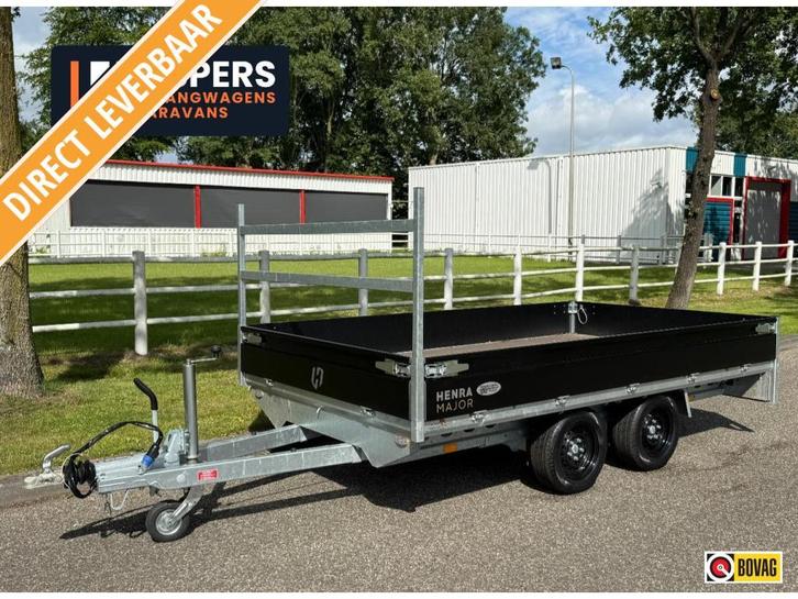 Henra Major plateauwagen 330x185 2700KG BLACK LABEL, Auto diversen, Aanhangers en Bagagewagens, Nieuw
