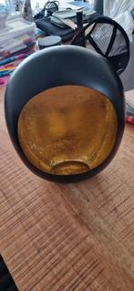 2 goud-zwarte ei-vormige decoratie, Ophalen of Verzenden, Metaal, Minder dan 25 cm, Overige kleuren