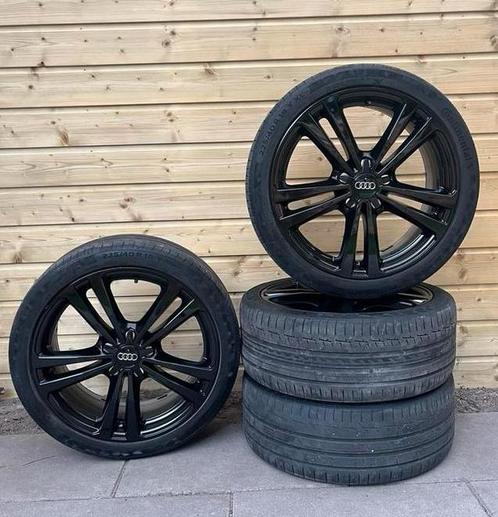 Audi A3 Sline Velgen met Banden 5x112 18Inch, Auto-onderdelen, Banden en Velgen, Band(en), Zomerbanden, 18 inch, 225 mm, Personenwagen