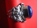Mooie Zilveren Ring met Prachtige Lapis Lazuli - maat 20,5, Sieraden, Tassen en Uiterlijk, Antieke sieraden, Verzenden, Zilver