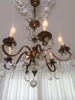 Mooie ANTIEKE BOHEEMSE KROONLUCHTER met dimbare lampen!, Huis en Inrichting, Lampen | Kroonluchters, Ophalen, Gebruikt, Overige materialen