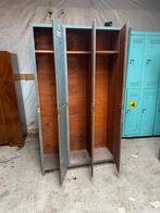Vintage houten locker 30x99x175 cm, Industriaal, Gebruikt, Ophalen of Verzenden