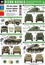 Bison Decals	35096	20th NZ ARMOUR ITALY ww2 1/35, Ophalen of Verzenden, Nieuw, 1:32 tot 1:50, Italeri