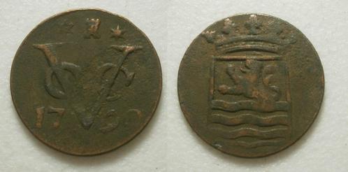PD10138 Zeeland VOC Duit 1790, Postzegels en Munten, Munten | Nederland, Losse munt, 1 cent, Vóór koninkrijk, Ophalen of Verzenden