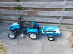 Trap tractor blauw met aanhanger., Kinderen en Baby's, Ophalen, Gebruikt, Overige merken