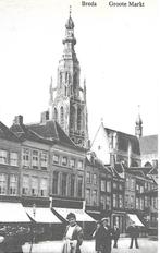 Breda- -Groote Markt. reprint., Verzenden, 1960 tot 1980, Ongelopen, Noord-Brabant