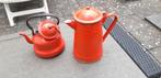 2 emaille  koffie potjes, Ophalen of Verzenden