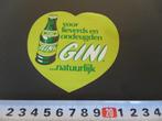 sticker voor lieverds en ondeugden GINI natuurlijk, Verzamelen, Ophalen, Zo goed als nieuw, Bedrijf of Vereniging