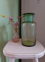 Vintage groene apothekerspot, Antiek en Kunst, Antiek | Glas en Kristal, Ophalen of Verzenden