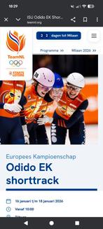 2 tickets shorttrack ek 16 januari sessie 2, Twee personen, Januari