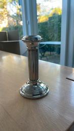 Zilveren kandelaar met ribpatroon - 13.5 cm, Ophalen of Verzenden, Zilver