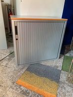 Grijze roldeurkast, Huis en Inrichting, Kasten | Roldeurkasten en Archiefkasten, Ophalen, 100 tot 150 cm, Zo goed als nieuw, 25 tot 50 cm