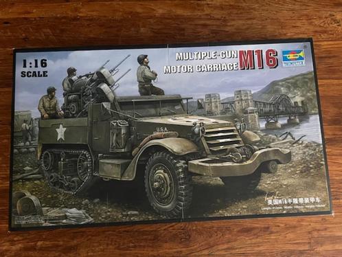 1/16 M16 Multiple Gun Motor Carriage Trumpeter, Hobby en Vrije tijd, Modelbouw | Auto's en Voertuigen, Nieuw, Overige typen, Groter dan 1:32