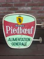 Reclamebord Piedboeuf Bieres (geen emaille), Ophalen of Verzenden, Gebruikt, Reclamebord