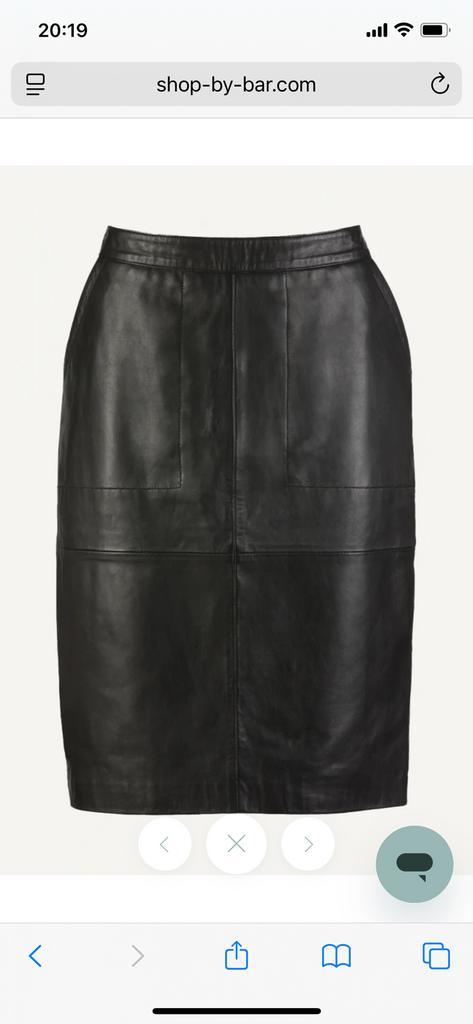 By Bar leren rok, Kleding | Dames, Rokken, Zo goed als nieuw, Maat 38/40 (M), Zwart, Boven de knie, Ophalen of Verzenden