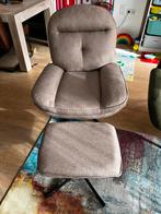 Gratis bruine/taupe relaxstoel, Huis en Inrichting, Fauteuils, Ophalen, Gebruikt, Minder dan 75 cm, Stof