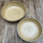 Set van 2 bamboe schalen 30 cm en 25 cm Nieuw in doos, Ophalen of Verzenden, Nieuw, Rond