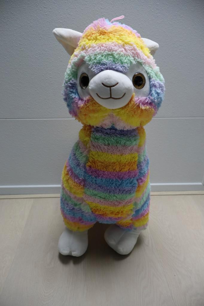 Lama Knuffel Collectie - Regenboog, Wit, Sombrero, Kinderen en Baby's, Speelgoed | Knuffels en Pluche, Zo goed als nieuw, Overige typen