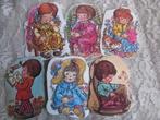 6 Losse Vintage Krüger Poesieplaatjes in Sarah Kay Stijl, Verzenden
