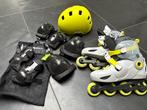 Kinder inline skates met beschermingsset en helm, Sport en Fitness, Skeelers, Ophalen, Verstelbaar, Kinderen, Zo goed als nieuw