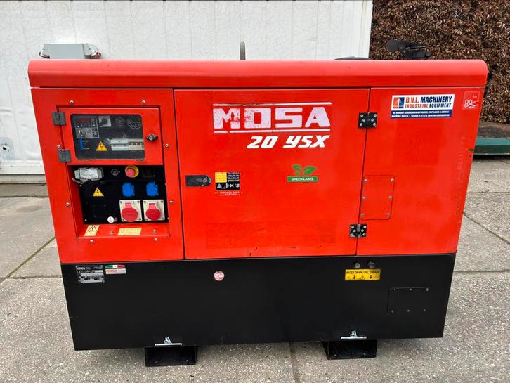 Mosa yanmar 20 kVA grote dieseltank. Aggregaat, Doe-het-zelf en Verbouw, Aggregaten, Zo goed als nieuw, Dieselolie, Ophalen of Verzenden