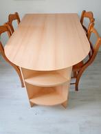 Eettafel met 4 stoelen, Huis en Inrichting, Ophalen, Overige materialen, Gebruikt, Rond