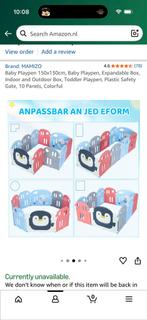 Nieuwe Playpen/Grondbox in doos, Kinderen en Baby's, Boxen, Ophalen of Verzenden, Nieuw, Vierkant, In hoogte verstelbaar