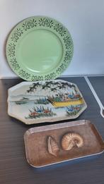 Vintage Dienbladen Set, Ophalen of Verzenden, Gebruikt, Rond, Overige materialen