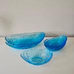 Set Vintage blauw persglas Schalen Schalenset, Ophalen of Verzenden