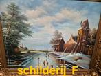 Schilderij F--- winterstafereel &baroklijst, Ophalen