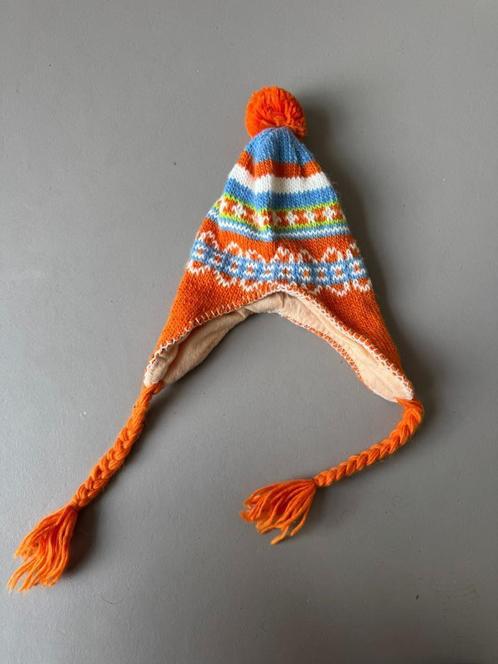 Kleurrijke Gebreide Wintermuts met Oorkleppen en Pompon, Kleding | Heren, Mutsen, Sjaals en Handschoenen, Nieuw, Muts, Overige maten