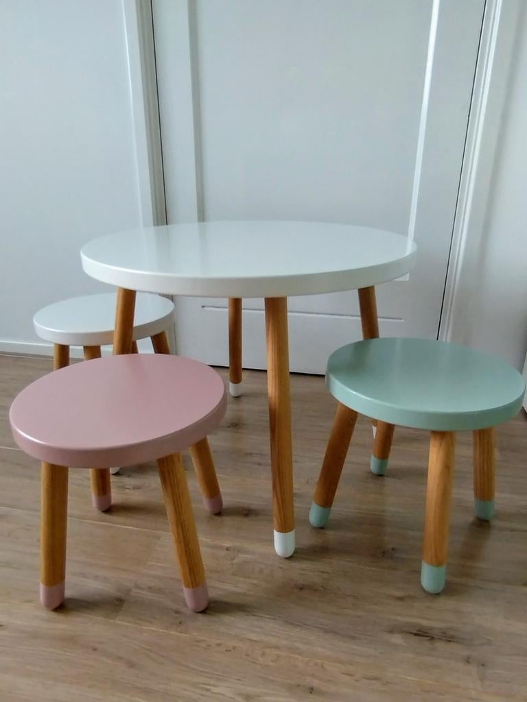 Flexa play set, tafeltje met 3 krukjes. - Assendorp (Zwolle), Ophalen, Zo goed als nieuw, Tafel(s) en Stoel(en)