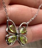 Peridoot 925 zilver ketting vlinder, Ophalen of Verzenden, Nieuw