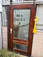 Hardhouten schuifdeur met glas, Ophalen of Verzenden, Zo goed als nieuw
