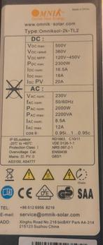 Omnik Omvormers 1kW & 2kW TL2 - Zonne-energie, Ophalen of Verzenden, Gebruikt, Overige typen, 200 wattpiek of meer