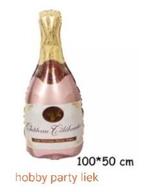 CHAMPAGNE FLES  en glas folieballon nr C46, Ophalen of Verzenden, Nieuw, Versiering, Overige
