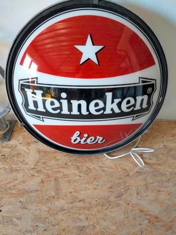 80 cm enkelzijdig Heineken lichtbak oude logo. beschikbaar voor biedingen