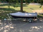 Mooie boot met trailer en motor, Watersport en Boten, Ophalen, Zo goed als nieuw, Buitenboordmotor, Polyester