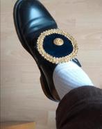 Pietengesp - blauw/goud  schoengesp voor pieten., Diversen, Ophalen of Verzenden, Zo goed als nieuw