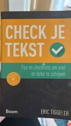Eric Tiggeler - Check je tekst, Verzenden, Zo goed als nieuw, Eric Tiggeler