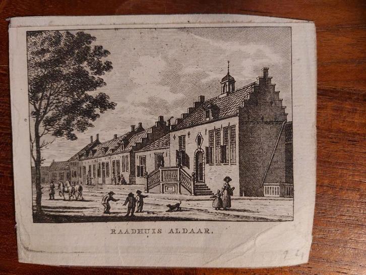 609  / Amerongen Het Raadhuis van J. Bulthuis, Antiek en Kunst, Kunst | Etsen en Gravures, Ophalen of Verzenden