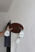 1x Plafonaire met 3 lichtpunten, zie foto's, Huis en Inrichting, Lampen | Plafondlampen, Ophalen, Zo goed als nieuw, Glas