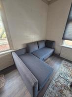 Corner sofa-bed with storage,  dark grey, Ophalen, Gebruikt, 125 tot 150 cm, 150 tot 200 cm