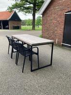 Eettafel 125 x 78 cm / terrastafel, 100 tot 150 cm, Nieuw, Metaal, Vier personen