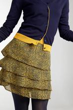 ZGAN! Leuke rok met stroken details maat 44!, Verzenden, Geel, Maat 42/44 (L), Zo goed als nieuw