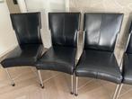 6 Bert Plantagie stoelen in goede staat, Huis en Inrichting, Stoelen, Ophalen, Gebruikt, Zwart, Leer