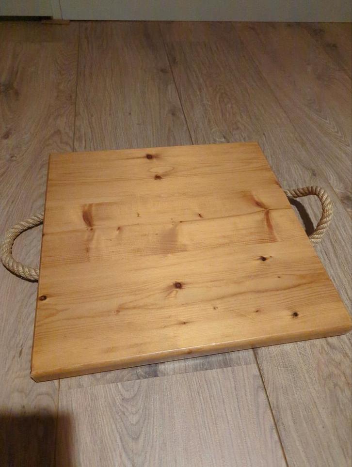 Houten Serveerplank / Borrelplank, Huis en Inrichting, Woonaccessoires | Dienbladen, Gebruikt, Hout, Vierkant, Ophalen of Verzenden